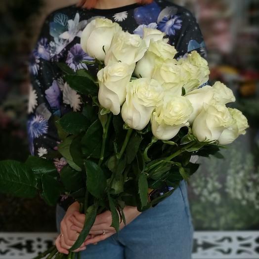 💐Мондиаль 15 роз белые