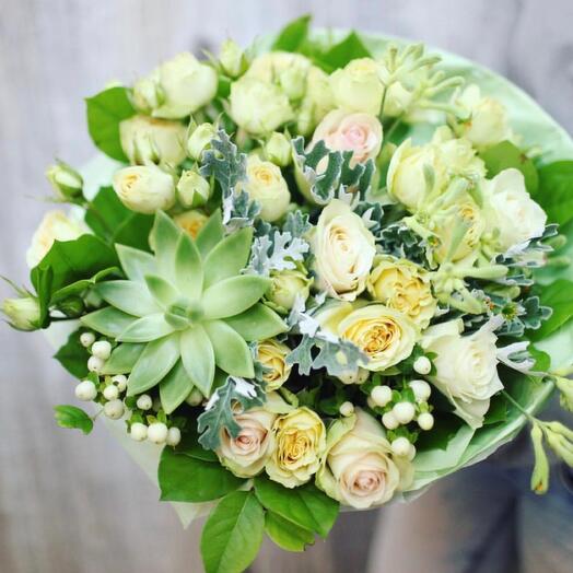 Elegante ramo de суккулентом