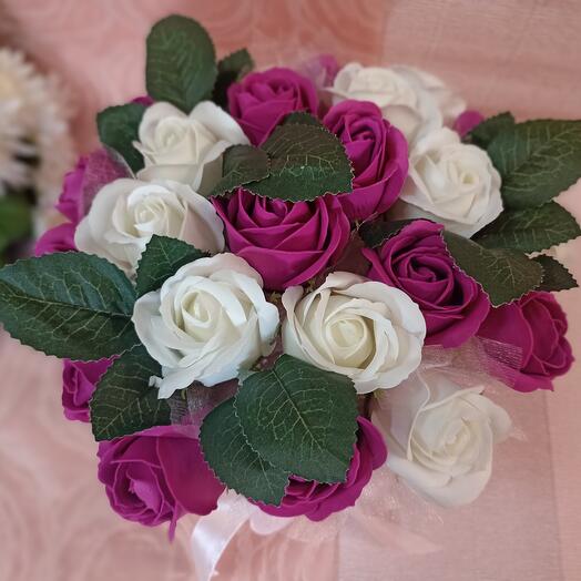 Букетик мыльных розочек