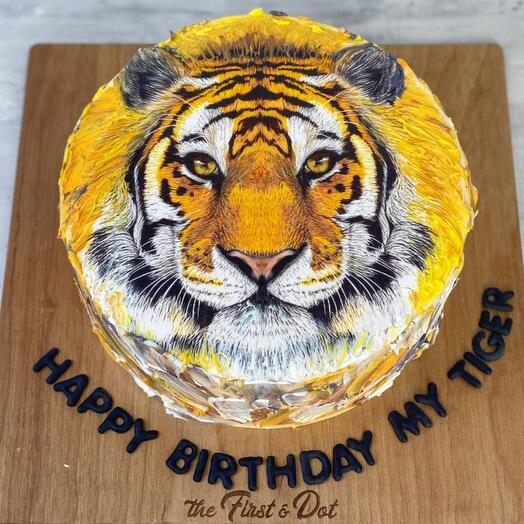 Pastel de cumpleaños"tigre"
