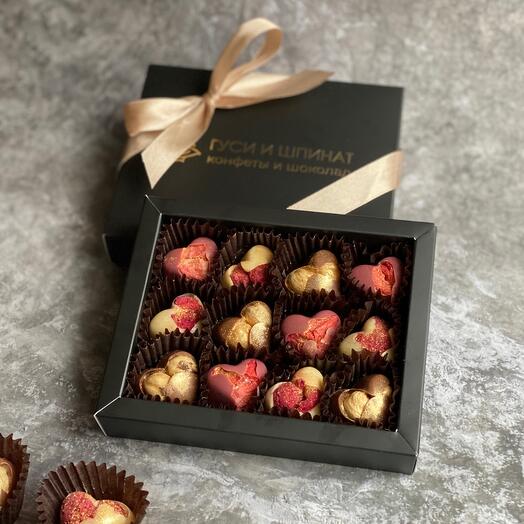 Handmade chocolates "The most beloved" 12 pcs