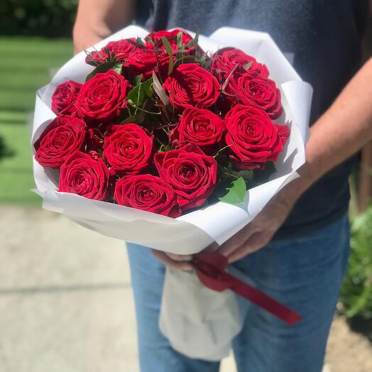 Ramo de rosas fuego Ardiente