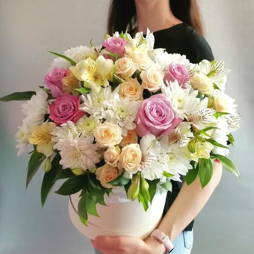 Цветы в коробке💕🤩️🔥🌸