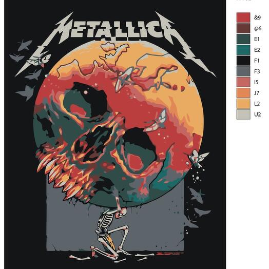 Картина по номерам X-732 "Рок-группа Metallica" 40х50