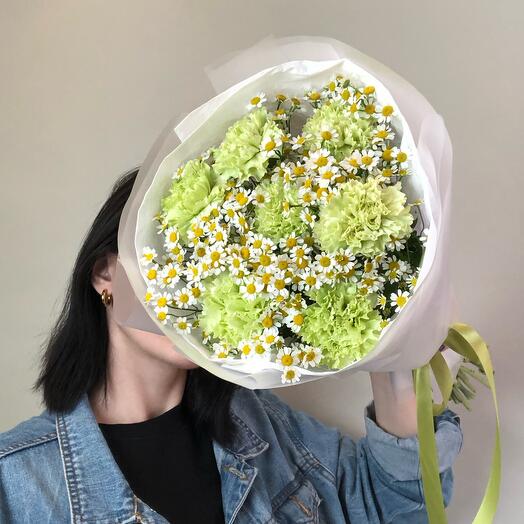 Дуо ромашки и гвоздика