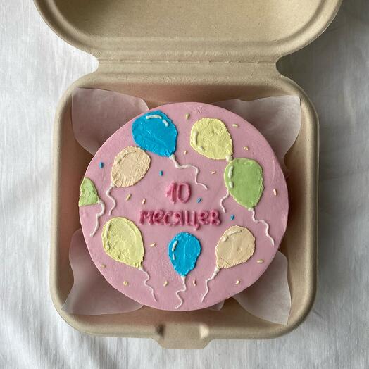 Бенто торт по месяцам с шариками