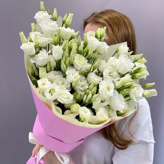 Ramo de eustoma blanco