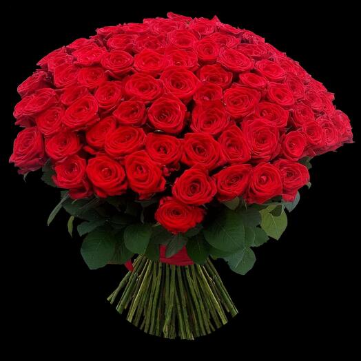 Букет из 101 розы "Люблю"
