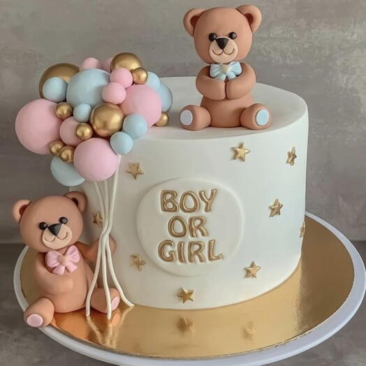 Gender reveal cake