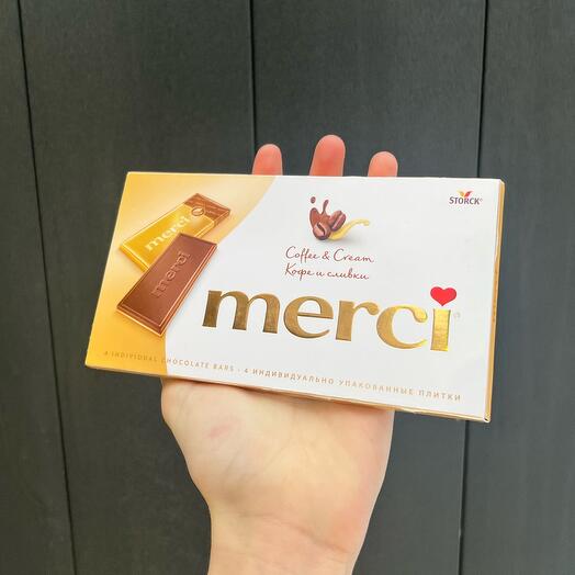 Шоколад Кофе и сливки «Merci»