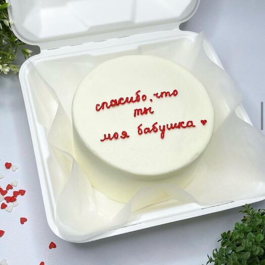 Бенто торт бабушке на 8 марта «спасибо, что ты моя бабушка»
