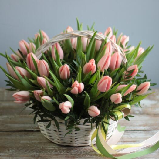 51 Tulips Basket