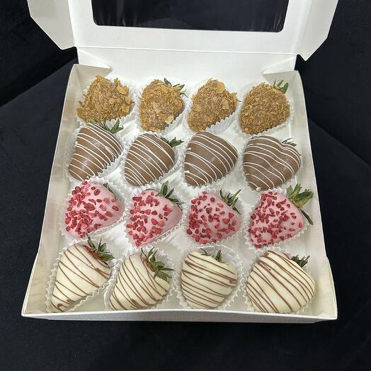 Fresas cubiertas de chocolate (16 piezas) 14