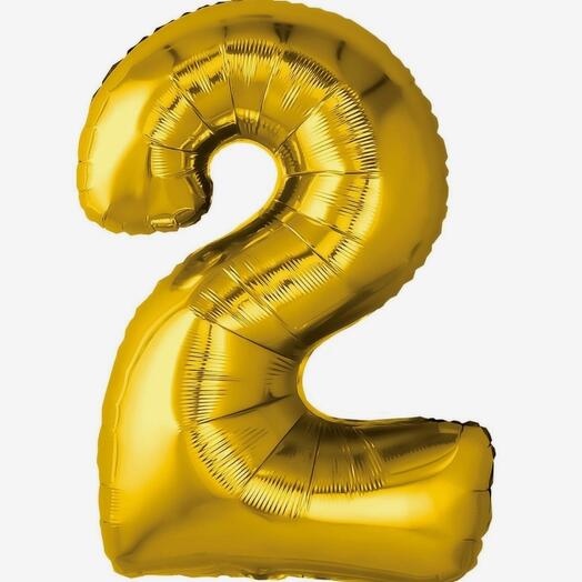 Foil balloon "Figure 2" with helium