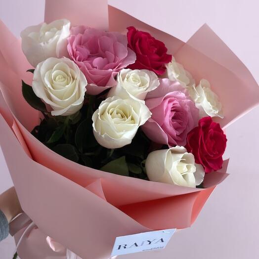 Моно букет из 11 роз