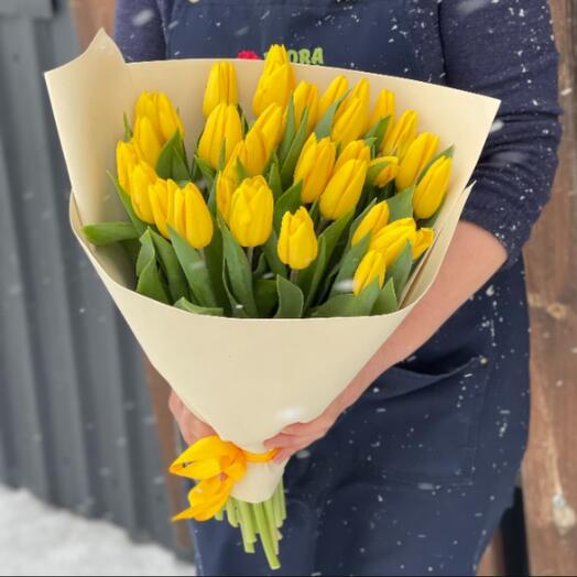 Тюльпан  желтый 29шт