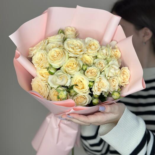 💛Букет из кустовых роз лимонных