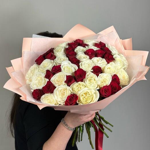 Монобукет из 51 розы🌹