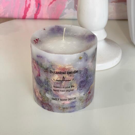 The candle is botanical