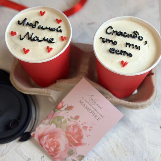 Bento cake in a glass gift for mom