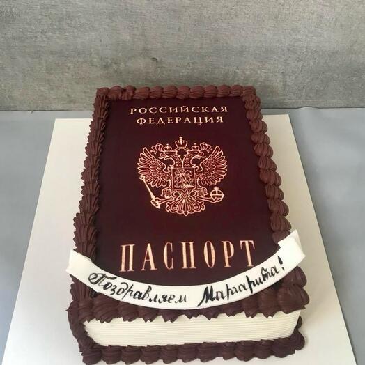 Торт на день рождения с паспортом