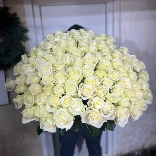 Espectaculares rosas blancas 101 uds
