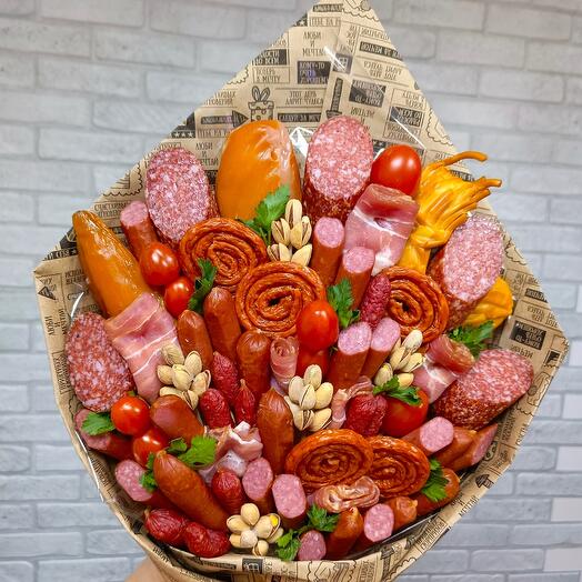Men's bouquet of sausages