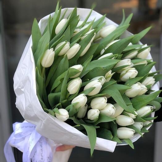 51 белый евро букет