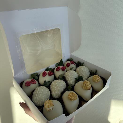 Клубника в шоколаде необычный подарочный набор «Попкорн»