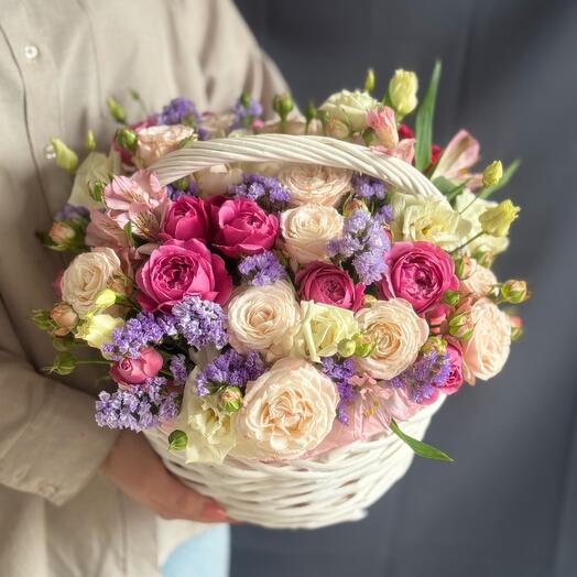 The flower basket is delicate