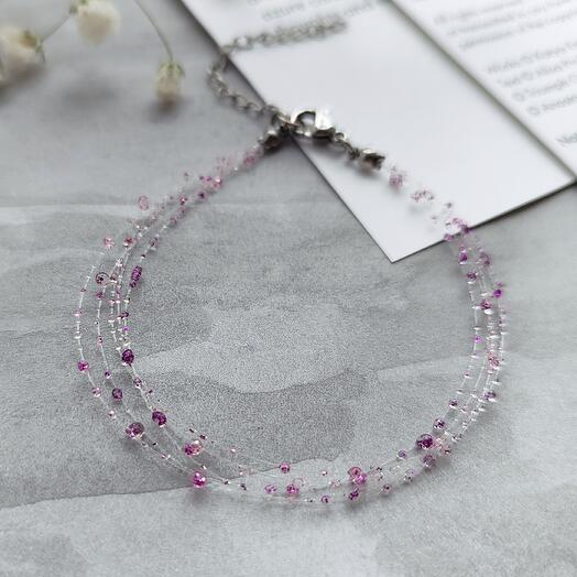 Pink Dewdrop Bracelet