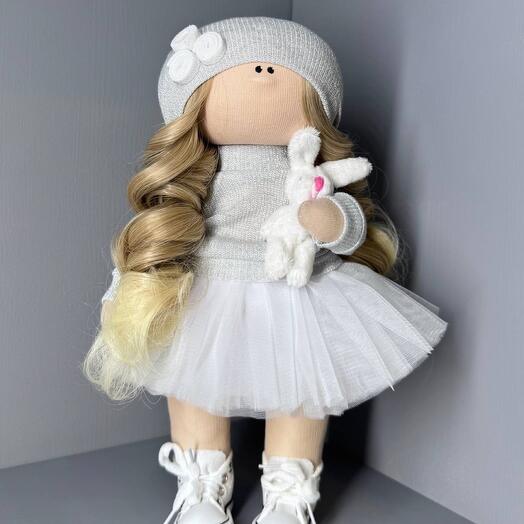 Интерьерная кукла с зайкой