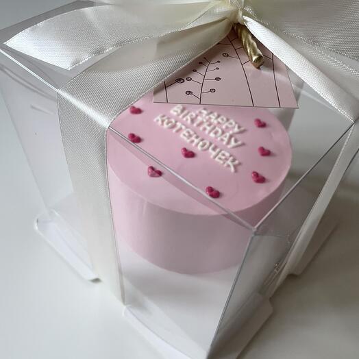 Бенто торт «happy birthday котеночек» в премиум упаковке