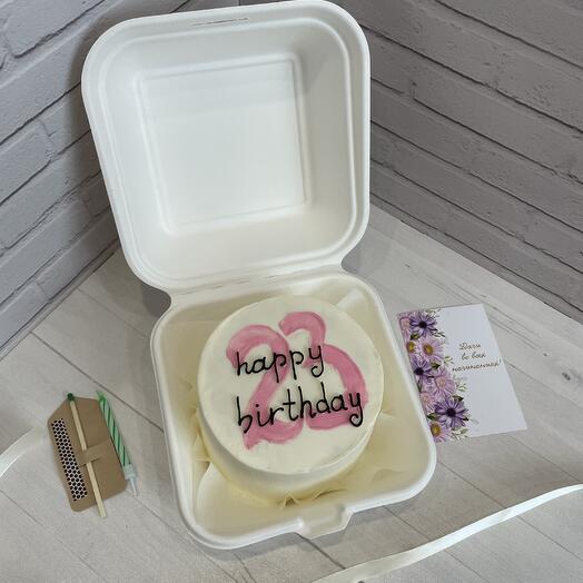 Бенто-торт с цифрами «Happy birthday" (в чате сообщите ваши цифры)