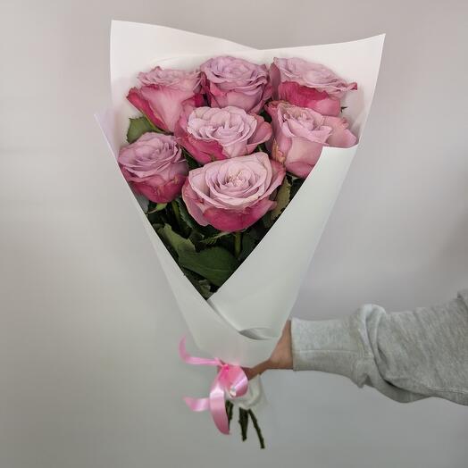 Букет роз Infused Pink 7 шт