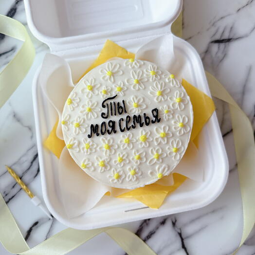 Бенто торт ромашки «ты моя семья»