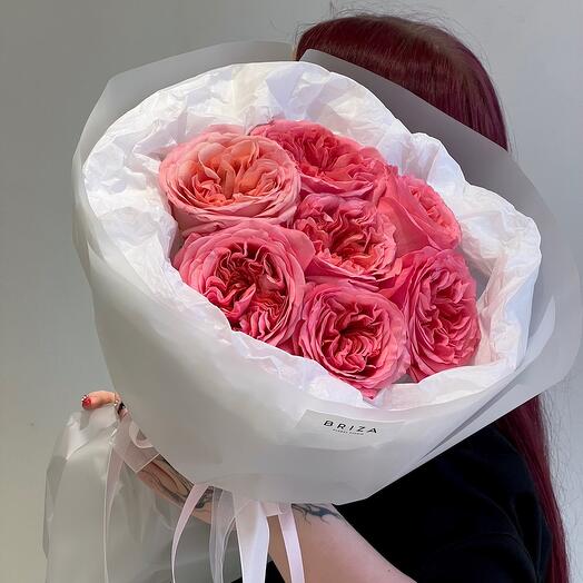 Букет пионовидных роз PINK expression