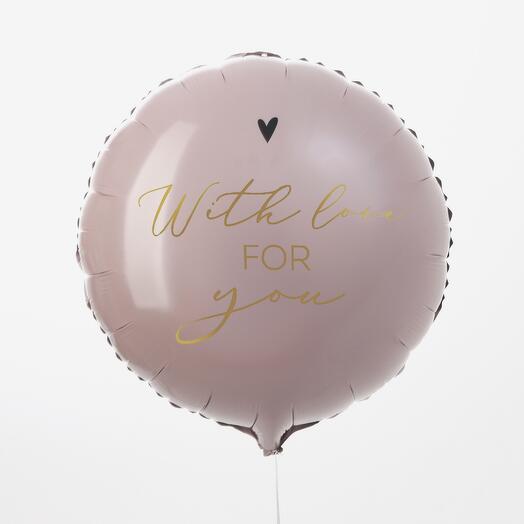 Воздушный шар фольгированный 18" «With love for you» круг