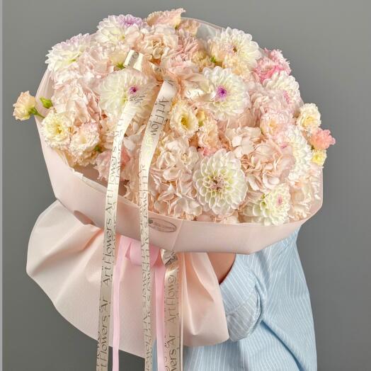 Цветы Букет Art Flowers Ванильное облако