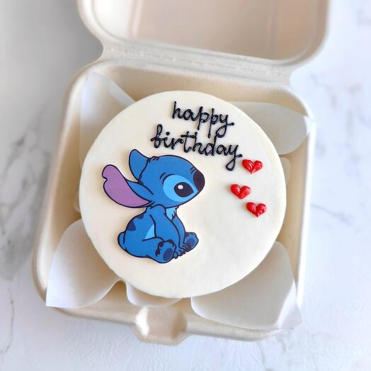 Бенто торт "happy birthday"Стич