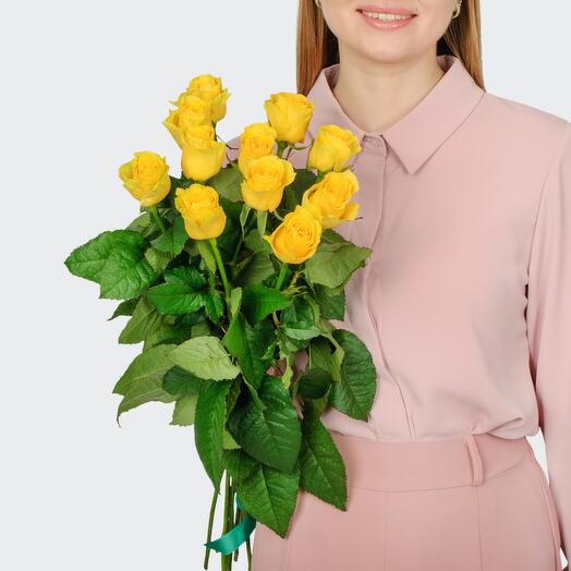 🐥Букет из 11 желтых роз
