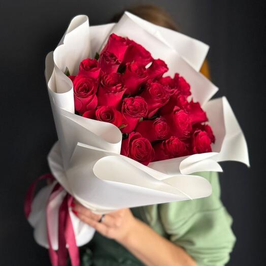 -20%АКЦИЯ🌹Монобукет "Классика"/роза Кения/Цветы Уфа/Цветы в Уфе/Доставка цветов Уфа