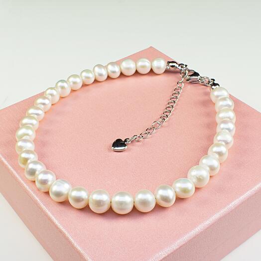 Natural grade AA pearl bracelet. A gift for a girl, a woman, a mother