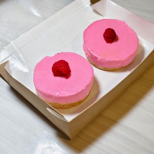 Мини чизкейки классические, розовые