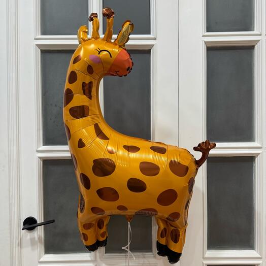 Воздушный шар гелий жираф, жирафик. Helium foil balloon giraffe