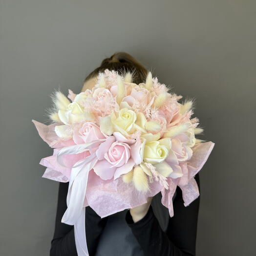 Композиция из мыльных роз «Цветочная симфония»