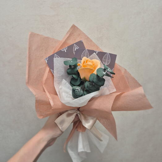 Мини букет роза из мыла/1