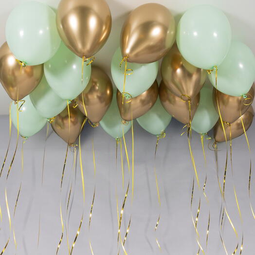 Набор гелиевых шаров «Мятное солнце»