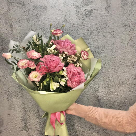 Букет «Розовый кантри💗»