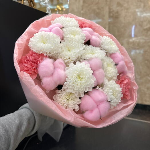Хризантема с хлопком